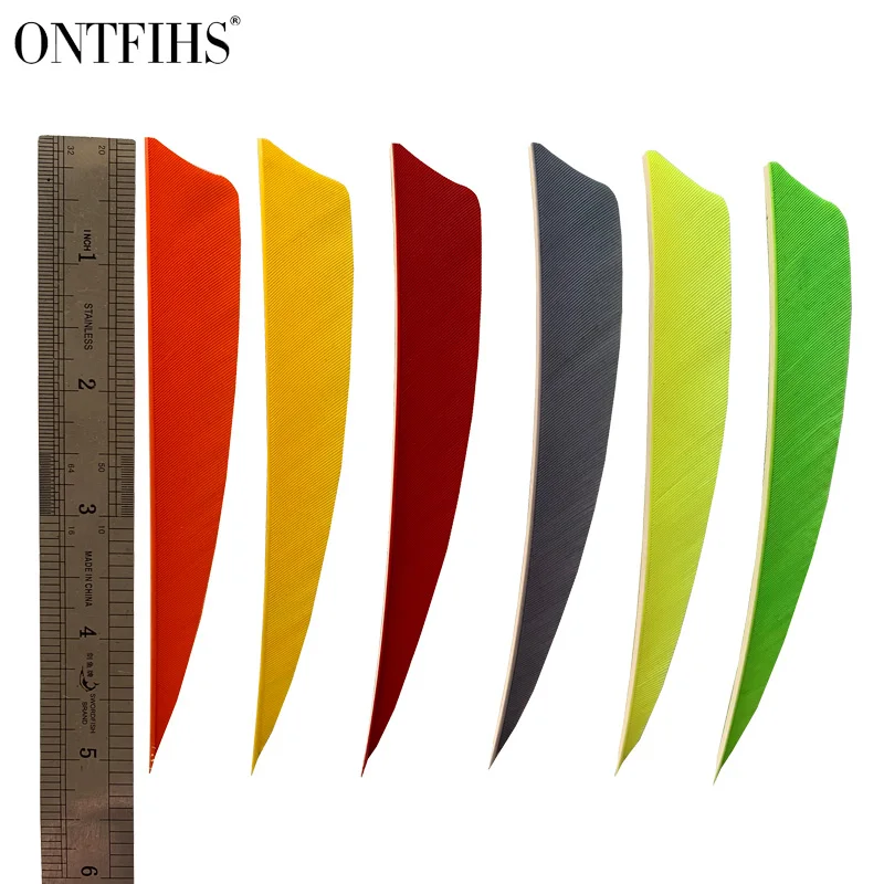 50 Pcs Right Wing 5Inch Shield Fletching Feathers For Hunting Shooting Carbon Arrow DIY Archery Accessories