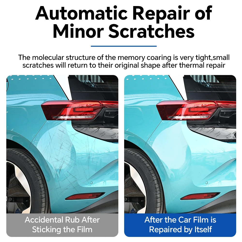 For Volkswagen ID.3 2022 Clear TPU Precut Paint Protection Film 8.5mil Self-Healing Scratch-Resistant Anti-Yellowing Invisible view 3
