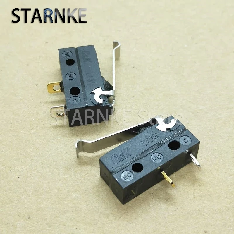 2PCS Normally Open 2Pins Waterproof And Dustproof Micro Switch Travel Limit Switch 125V 1A With Bent Handle