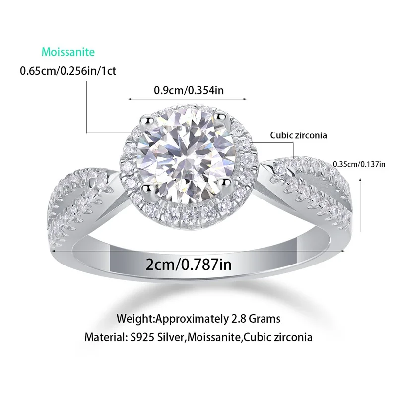 

R13073-6.5 Lefei модное роскошное модное классическое тонкое обручальное кольцо с муассанитом мечты для очаровательных женщин s925 серебряные украшения подарок на вечеринку