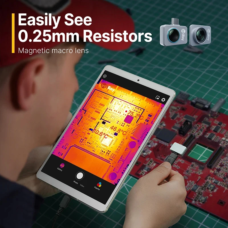 INFIRAY P2 Pro Mobile Infrared Imager PCB Main Board Electronic Template Temperature Thermal Sensing Detection Thermal Camera