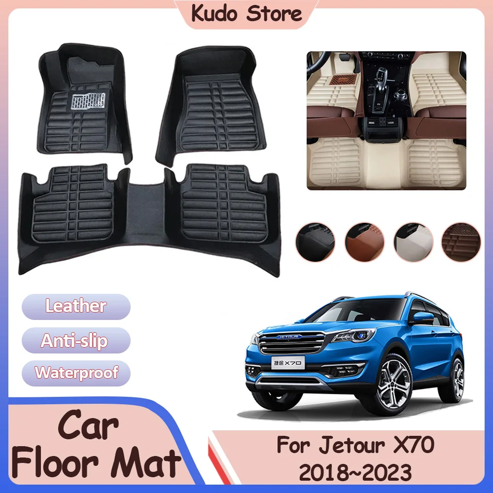 

Car Floor Mat for Jetour X70 MASTA EV Soueast DX8 2018~2023 Custom Foot Parts Leather Panel Liner Covers Rug Interior Accessorie