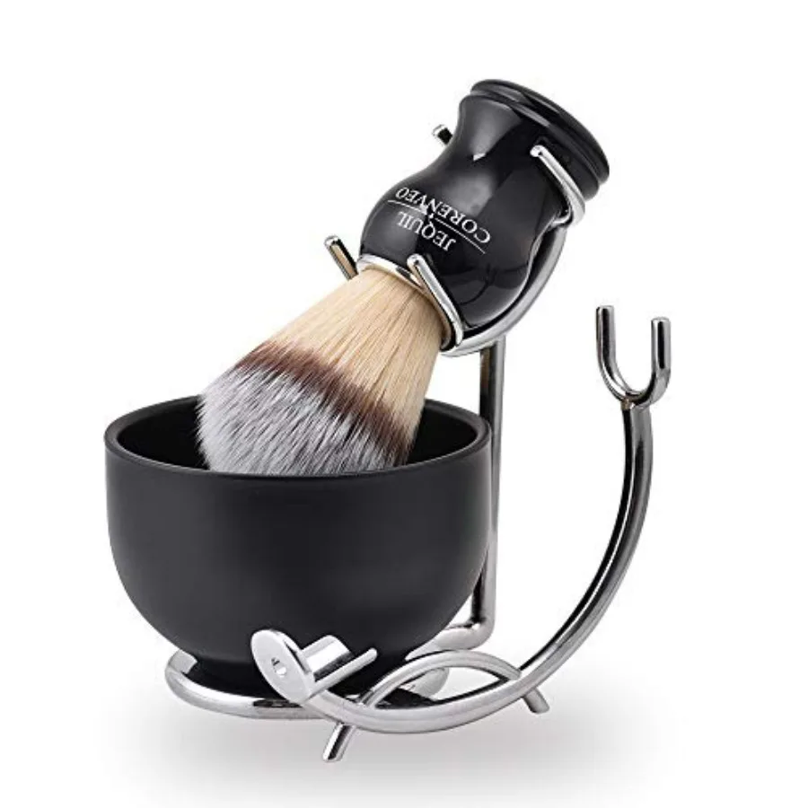 

Deluxe Shaving Kit for Men, 3 in 1 Shaving Set Includes Shaving Brush, Shaving Bowl, Razor and Brush Holder