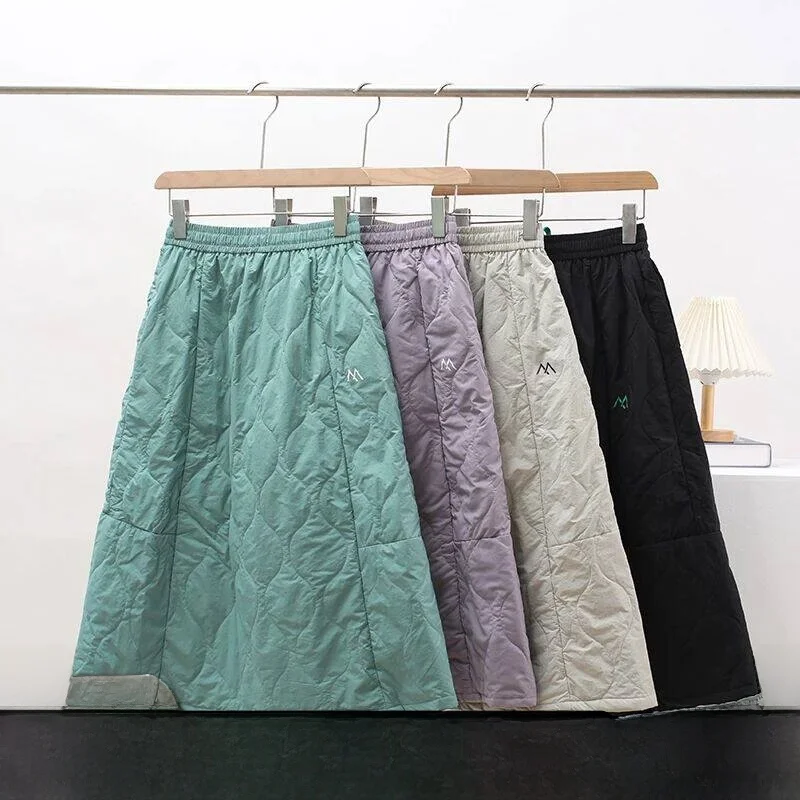 

Женская теплая хлопковая юбка А-силуэта средней длины для активного отдыха, повседневная, осенне-зимняя, модная, облегающая