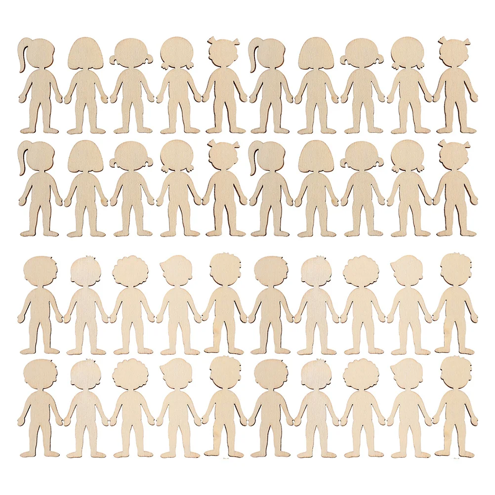 100 Piezas de Madera de Tilo Natural para Manualidades, Formas para Actividades de Jardín de Infancia, Pintura DIY, Madera sin Terminar