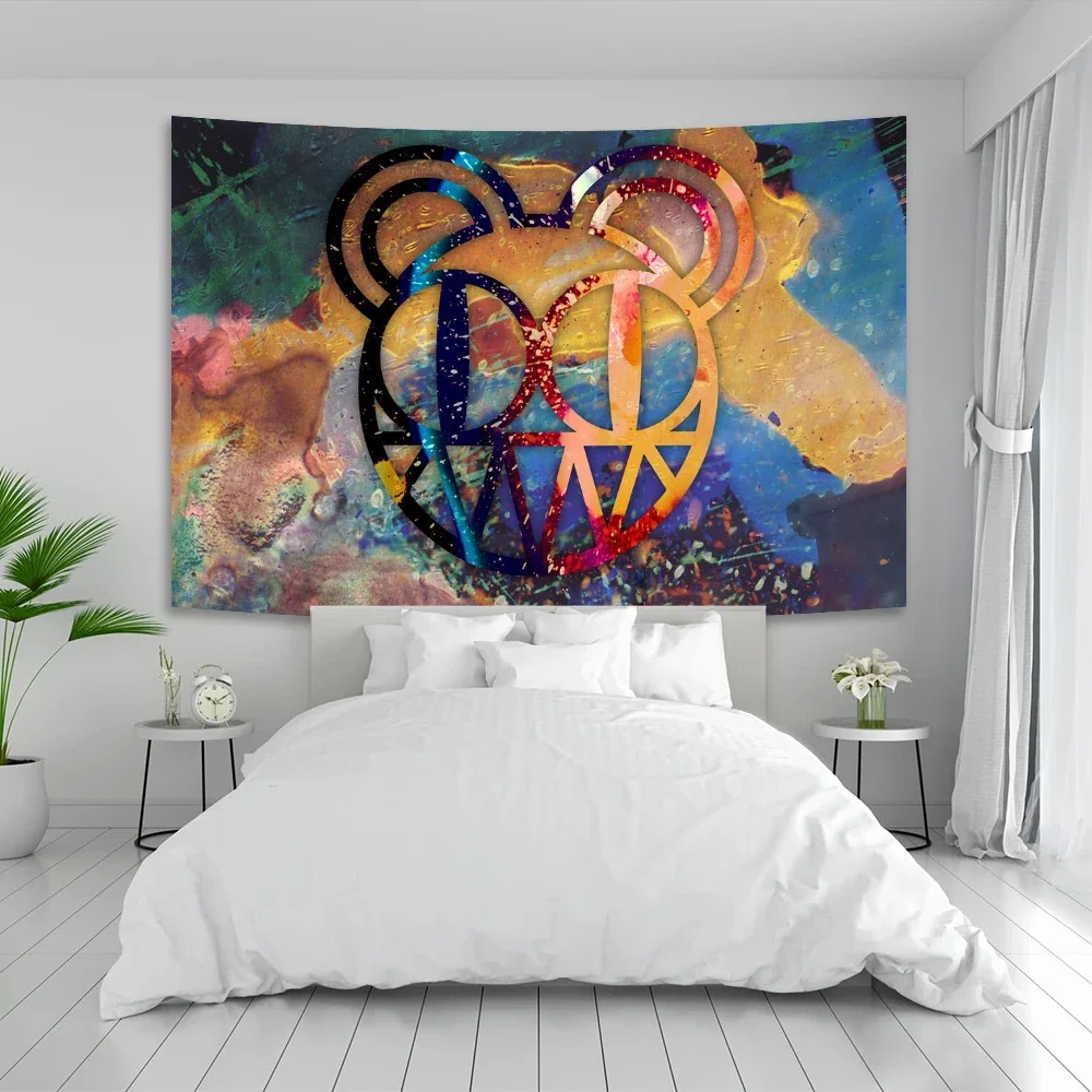 Rock Band Radioheads Music Art Poster Tapestry Music Album Ins Print Fabric Decoration