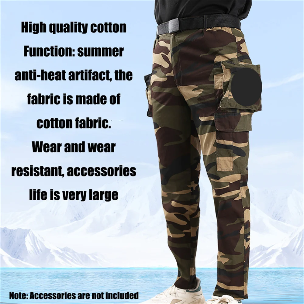 2023 Fan Pants Fishing Camping Ride Climbing Hiking Sports Fan Suit Air-Conditioning Clothes With Fan Pure Cotton Site Welder