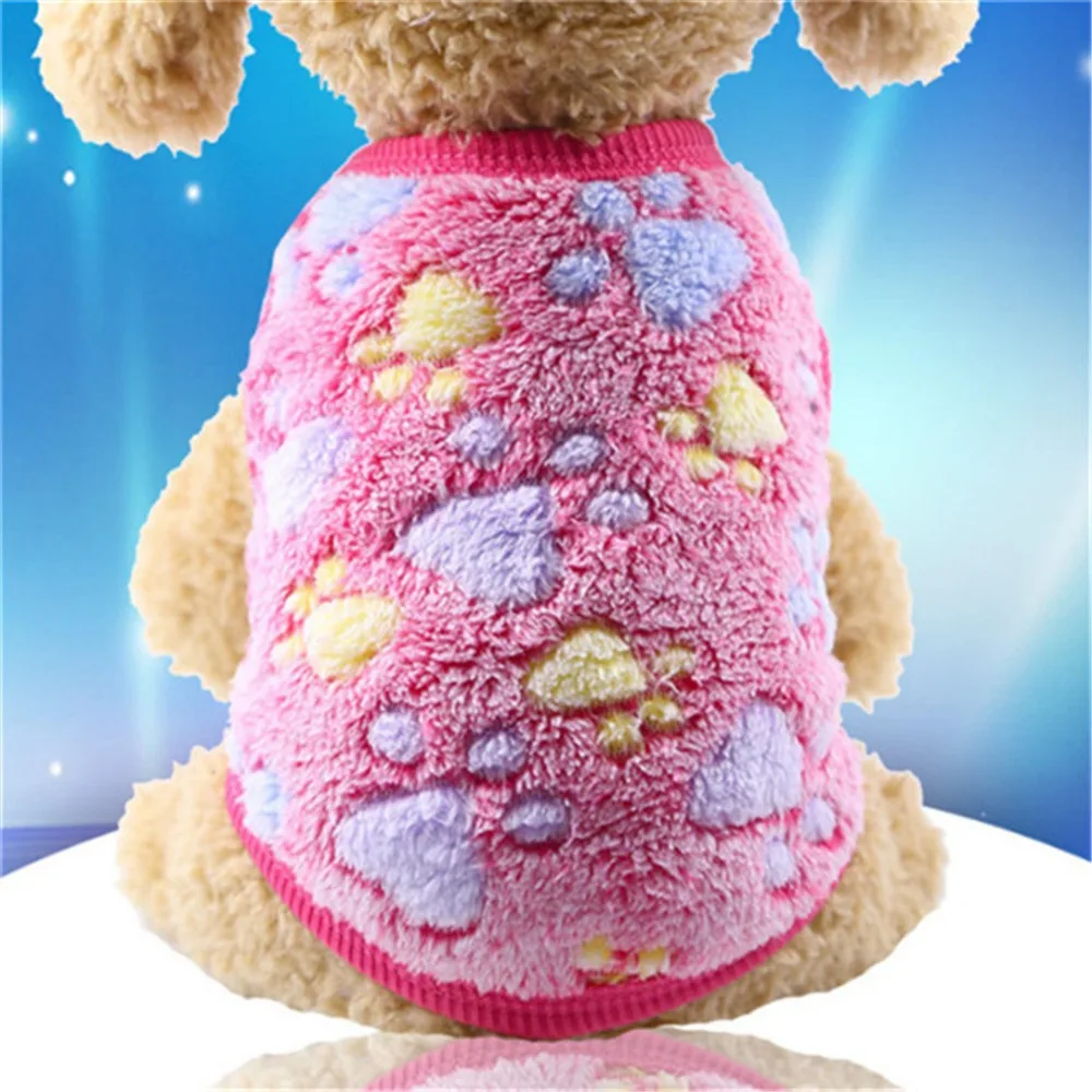 Carino Stampato Abbigliamento per Gatti Piccoli Cani Caldo Morbido Pile Gattino Gattino Coniglio Vestiti Costume Outfit Animale Domestico Del Gatto