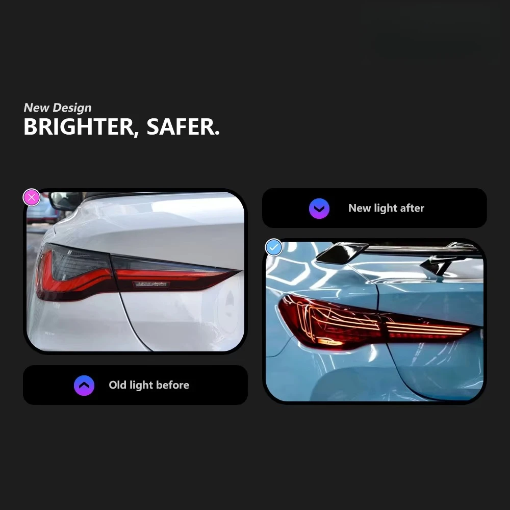 BBA Car Styling Tail Lamp for 4 Series G22 Tail Lights 2020-2024 High Power Projector Lens Dynamic Signal Drl Auto Parts