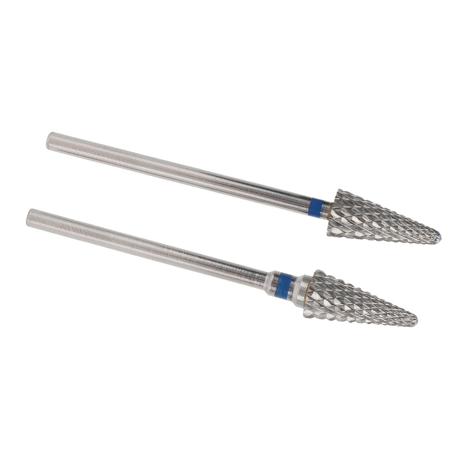 タングステンネイルドリルビットマニキュアツールプロフェッショナルキューティクル除去テーパーネイルドリルビット電気ドリルマシン用 2 個