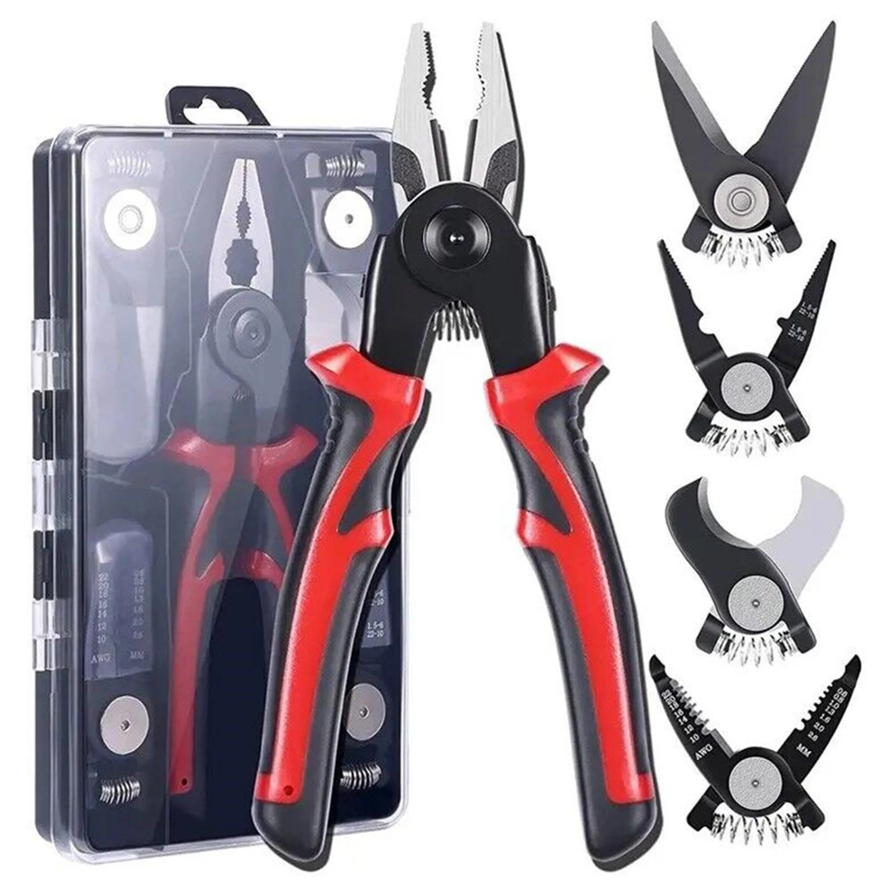 

Interchangeable Head 5 In 1 Pliers High strength carbon steel Steel Wire Pliers Wire Stripping Pliers Special Electricians Plier