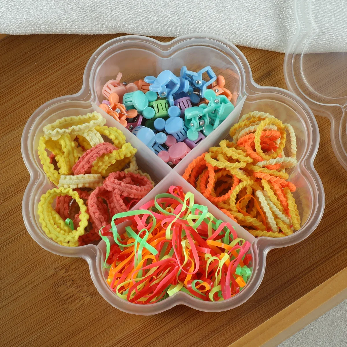 230/350Pcs Box Girls Hair Accessories Set Colorful Rubber Band Small Hair Clips Children Headband Barrettes Kids Accessories image 6
