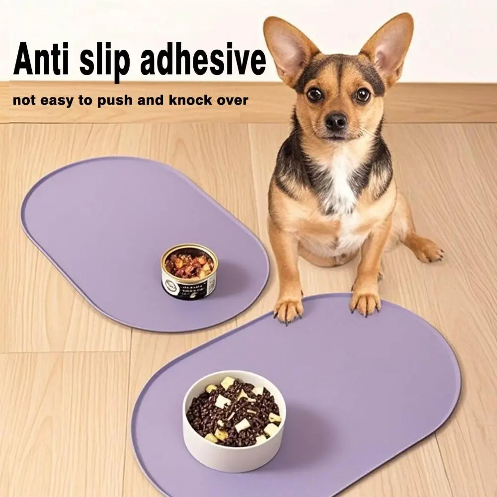 Durable Silicone Pet Food Mat Waterproof Raised Edges Cat Feeding Mat Easy Clean BPA-Free Dog Food Mat Pet Supplies view 3