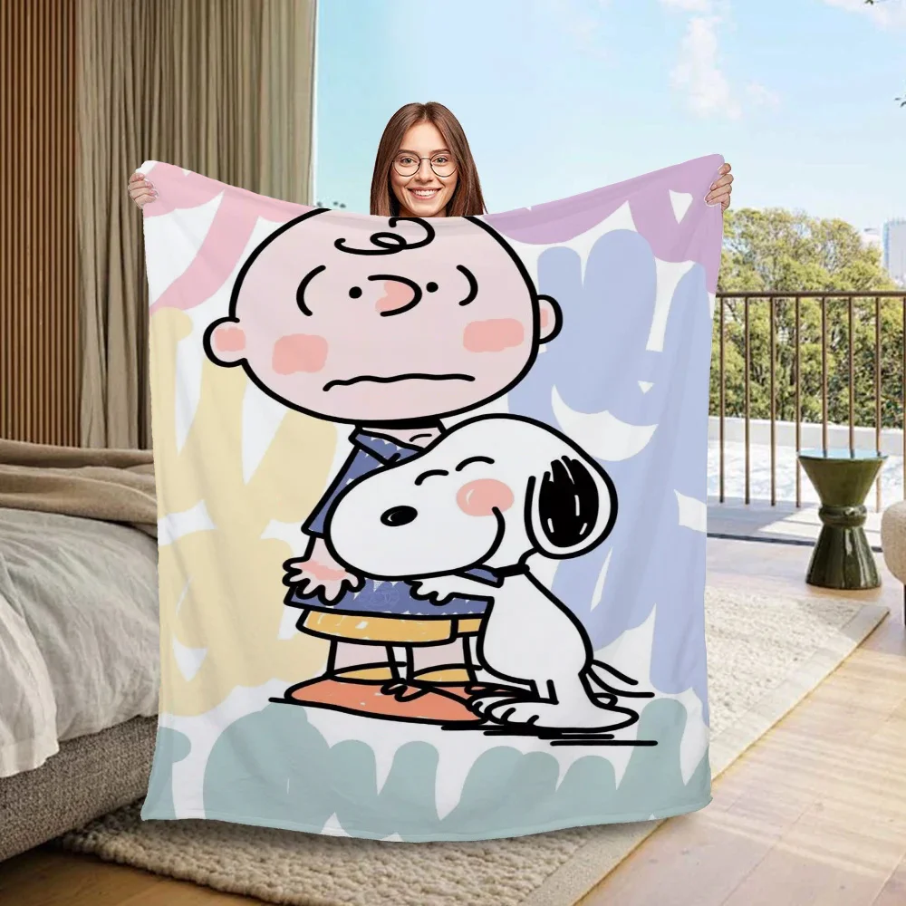 Snoopy Decorative Blankets for Sofa Blanket Fluffy Soft Blankets & Throws Nap Blanket King Size Home Interior Microfiber Bedding