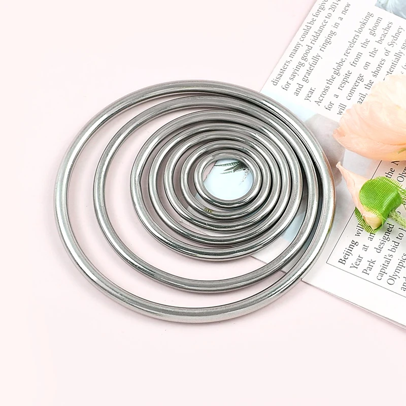 

5/10/20Pcs Stainless Steel Seamless Solid O Ring Pet Collar Buckle Outdoor Hammock Link Buckles Rust Proof Rings DIY Accessories