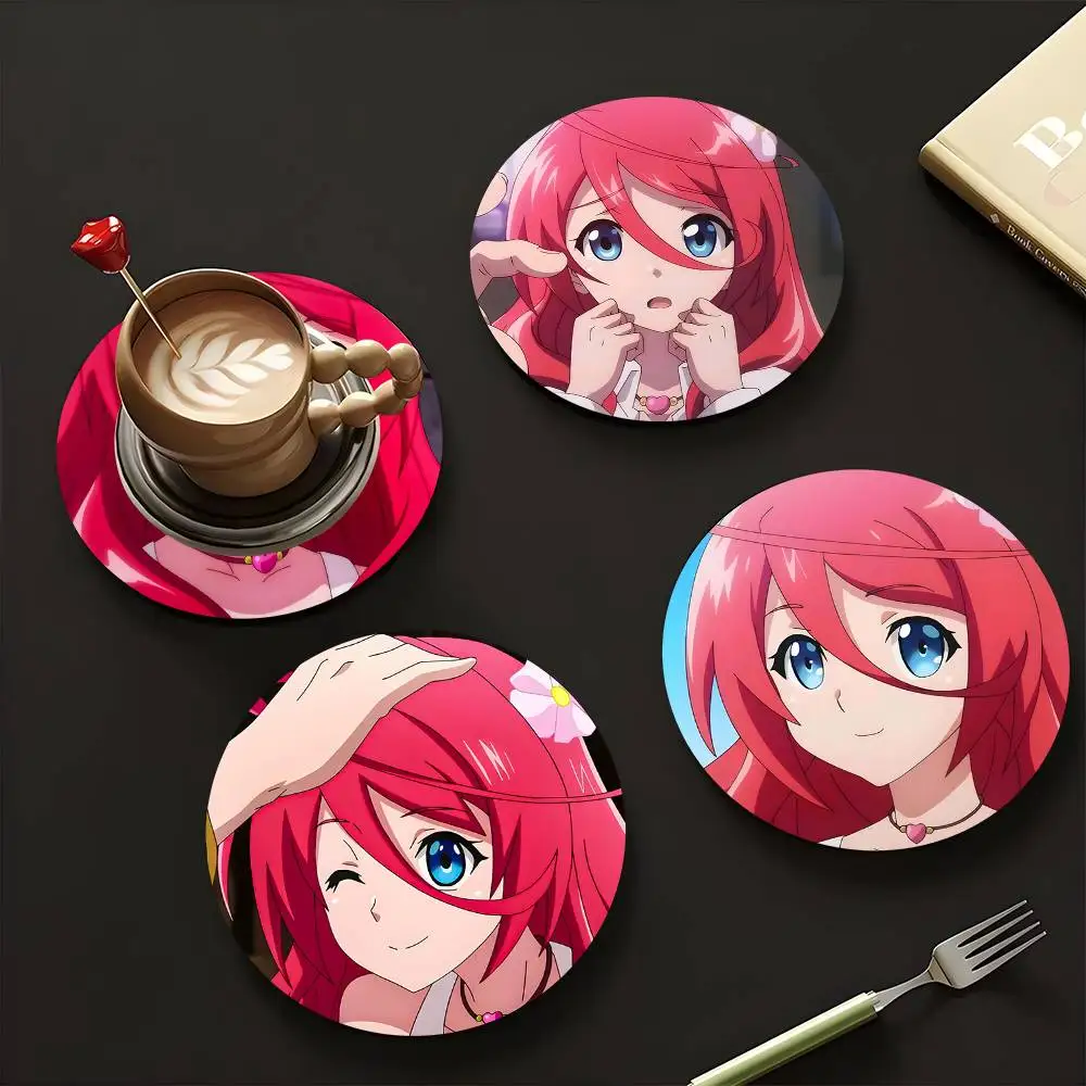 1pc Saria Anime Characters Wooden Coaster Colour Printing Cup Mat Home Desk Decoration Gifts