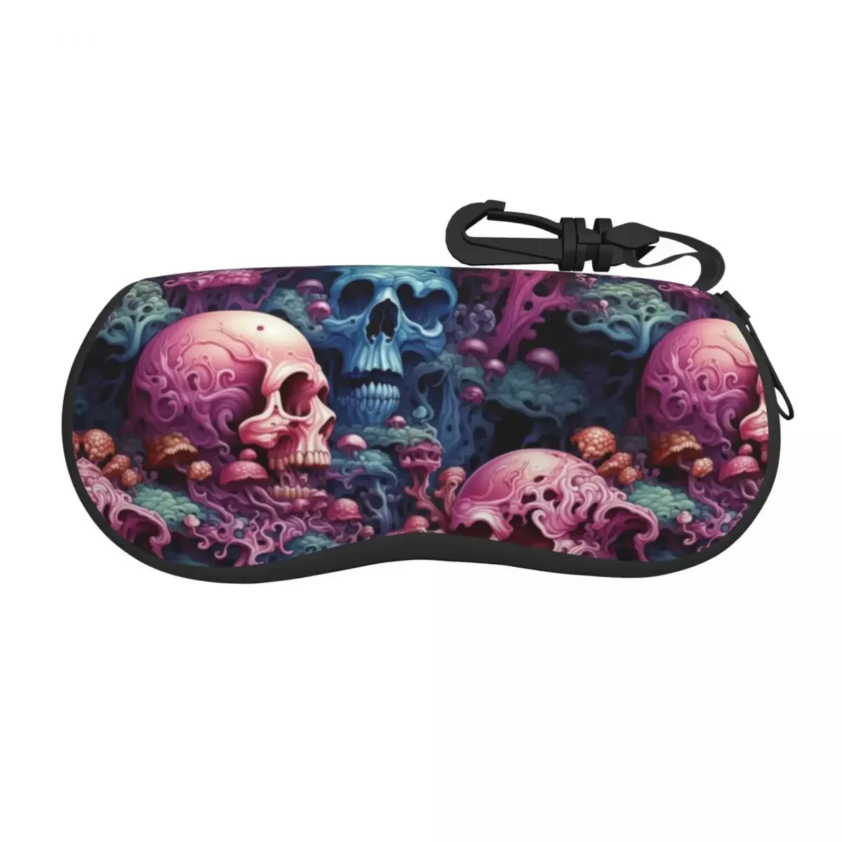 

Custom Skull Print Shell Glasses Case Unisex Fashion Horror Skeleton Death Eyeglasses Case Sunglasses Protector Box