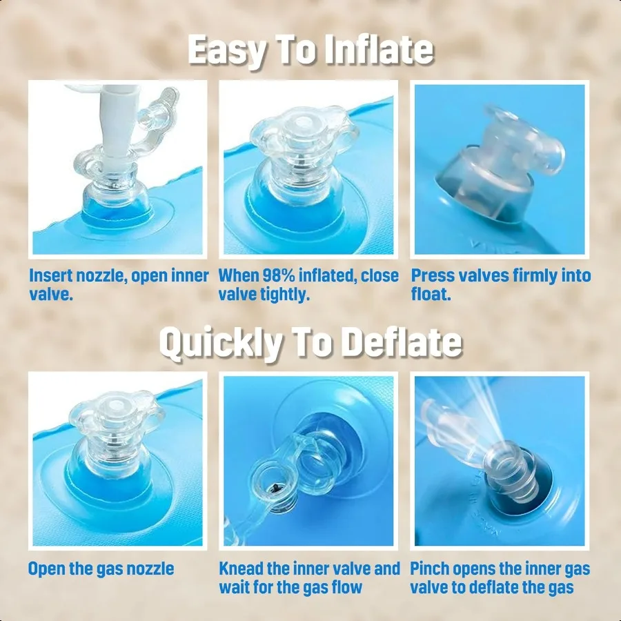 Iatable Tanning Pool Floats for Adults 70 x 46 Large Rec Pool Lounger Float Summer Beach Blow Up Lake Suntan Swimming Pool Raft