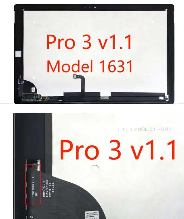 12.3'' LCD Screen Touch Digitizer Assembly for Microsoft Surface Pro 3 1631 v1.1 Pro 4 1724 Pro 5 1796 Pro 6 1807 Pro 7 Pro 7+