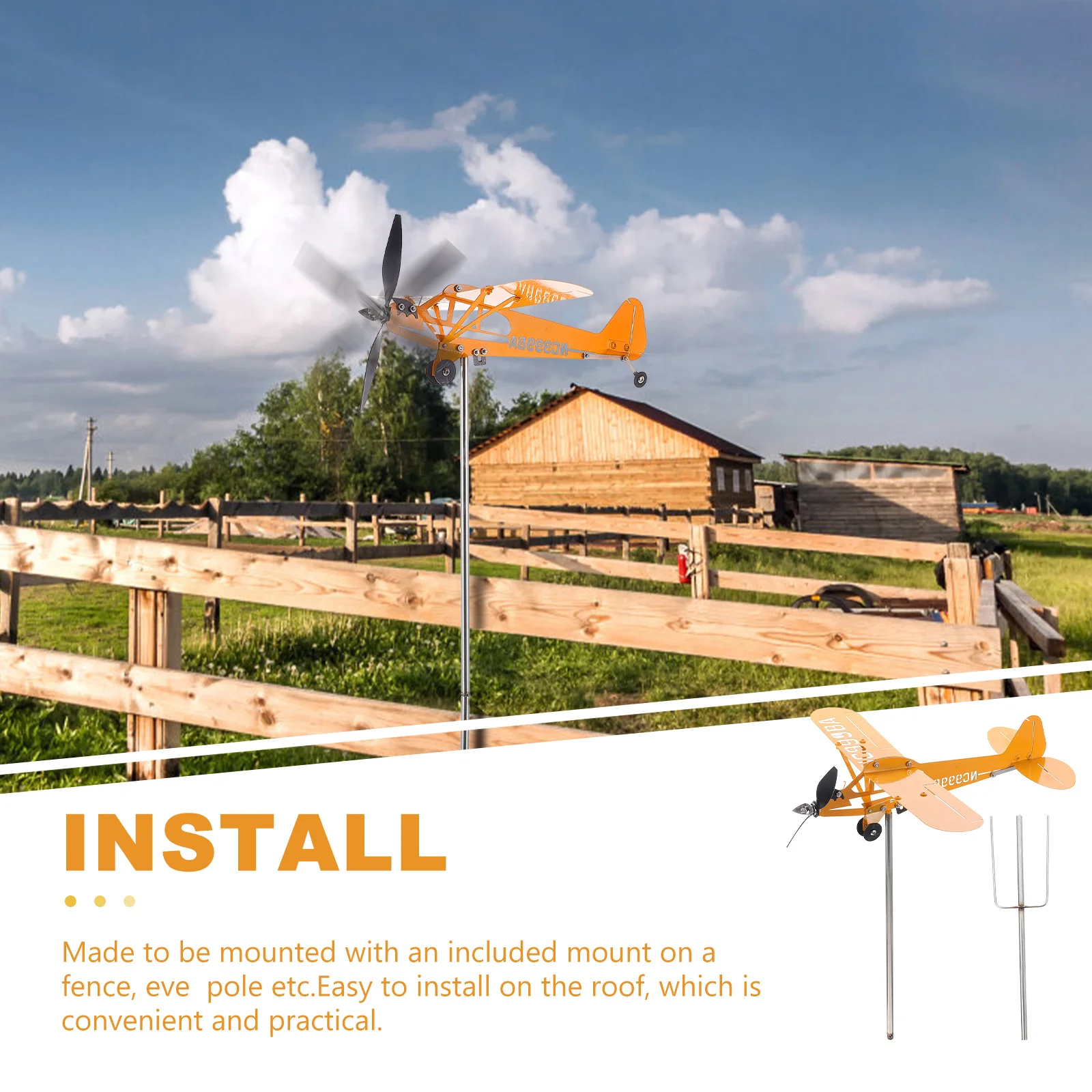 Weather Vane Decoration Garden for outside Windmills Decorative Weathervane Indicator Ornamental