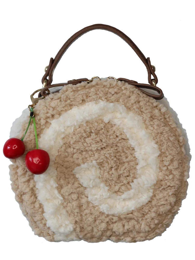 Süße Dame kleine Eier rolle Herbst und Winter Plüsch Umhängetaschen Dessert Handtasche pendeln Freizeit Frauen Einkaufstasche