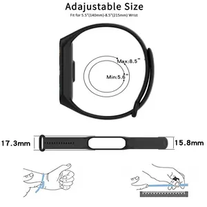 Xiaomi Mi Band 4 5 6 7ブレスレットスポーツウォッチリストバンドMiband4 Miband7 Correa Mi Band 3 4 5 6 7バンドの公式シリコンストラップ 10ベストセールスGOPRO8 -№5