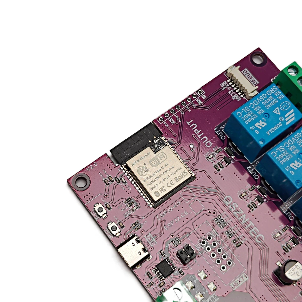 ESP32-C6-EVB Board Support Tasmota 4 Relay 4 Input with WIFI6 Bluetooth5 LE Zigbee Connectivity for Matter and Smart Home Work image 4