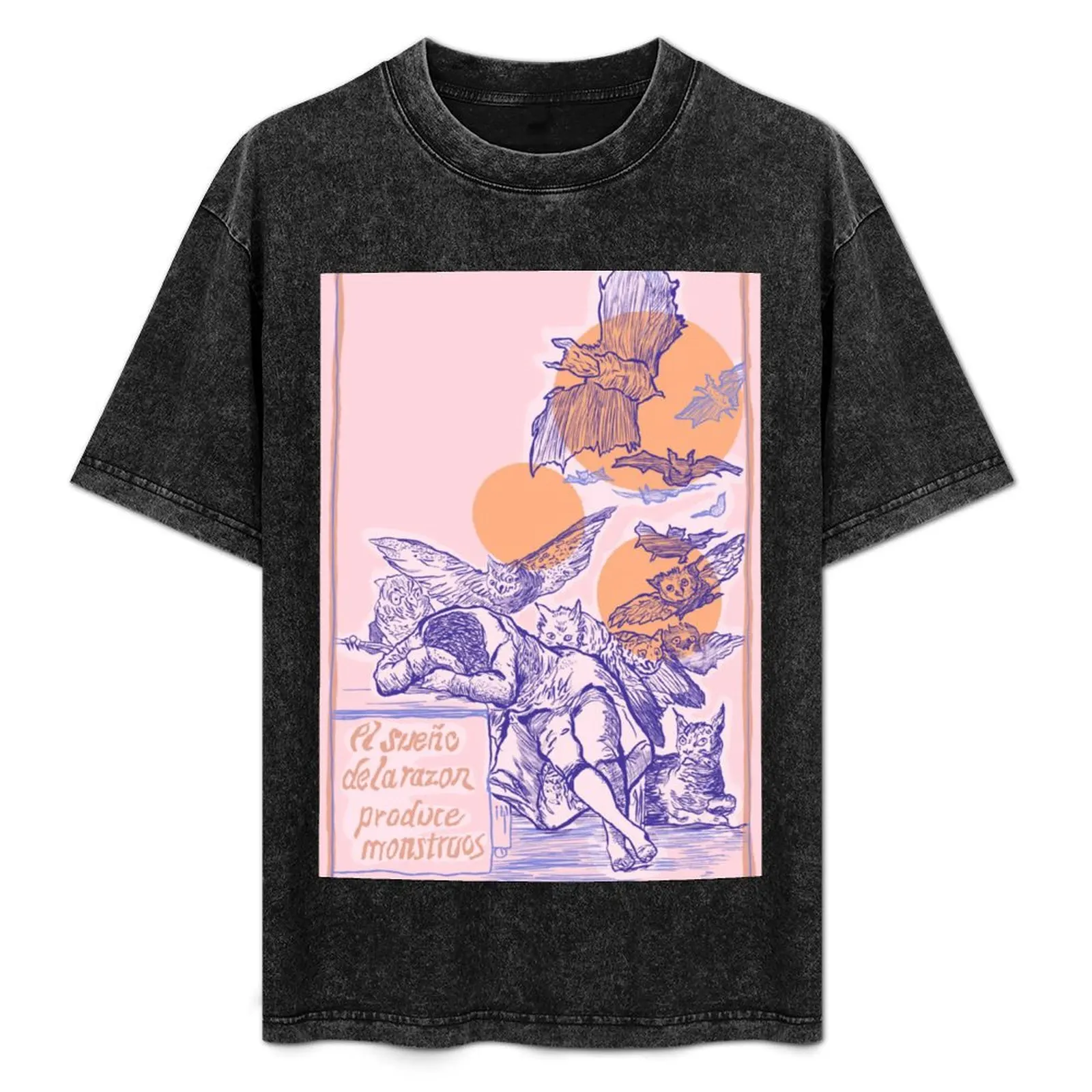 

the sleep of reason produces monsters Goya design T-Shirt Casual Graphic Print Tee
