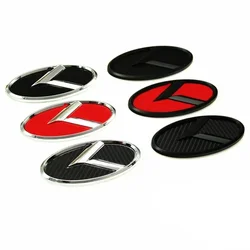 1pcs x 3D ABS K Logo Car Front Hood Rear Trunk Logo Emblem Badge Stickers for Kia Sportage Sorento Optima Forte Rio Stinger K5