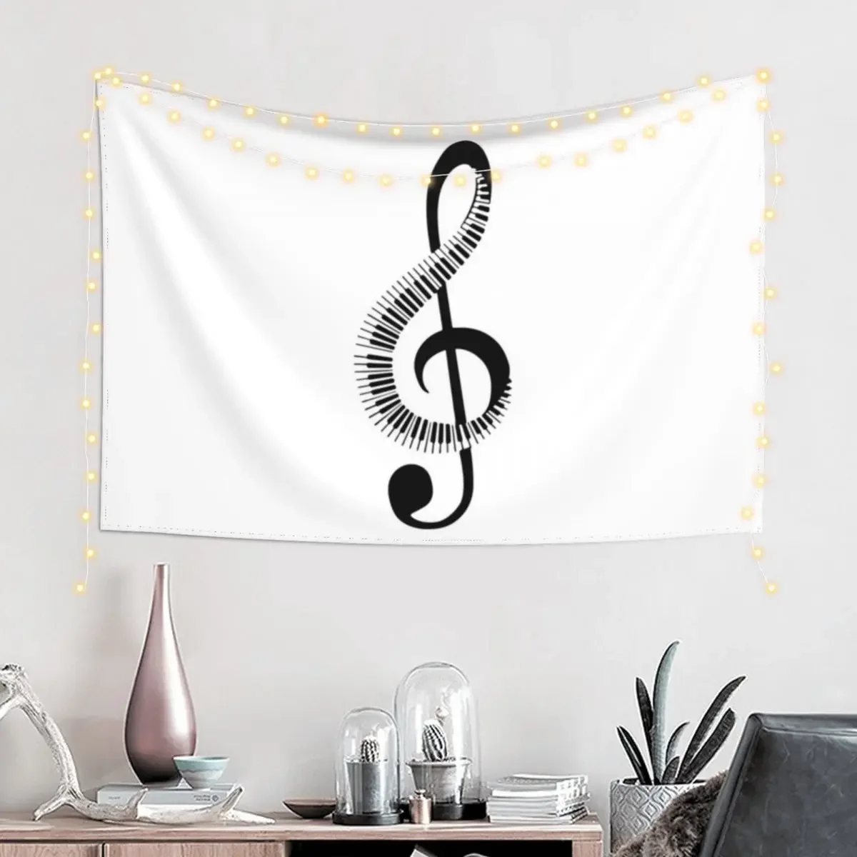 Love Music, Clef, Treble Clef, Musician Tapestry Wall Decoration Items Wall Hanging Decor Tapestry