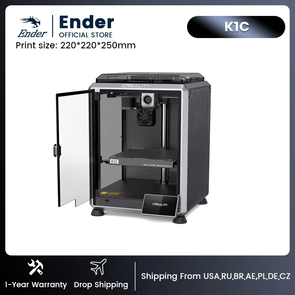 Creality K1C2025 Speedy 3D Printer 600mm/s All-metal Extruder With AI Camera Suit for Carbon Fiber 220x220x250MM CREALITY K1C