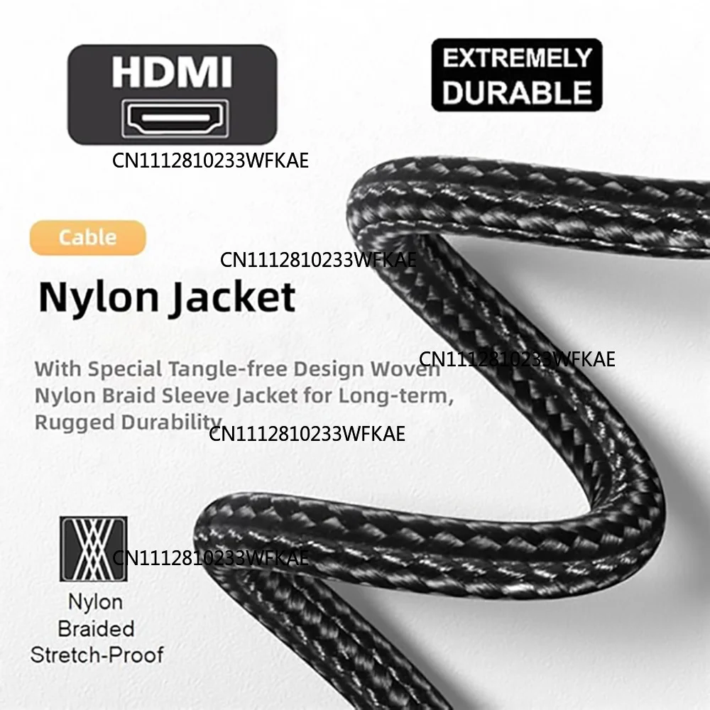 2PCS Micro HDMI to HDMI Adapter, Male to Female Cable HDMI 2.0 4K@60Hz HDR 3D Dolby 18Gbps High Speed, 20cm/7.87in Long view 3