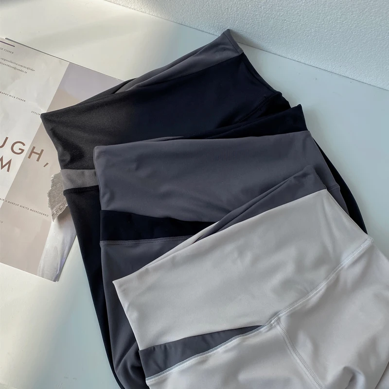 Wyszczuplające spodnie do jogi z wysokim stanem, krzyżowane paski, cienkie letnie damskie legginsy o długości 7/8, wysoce elastyczne, marka VignyWeenie