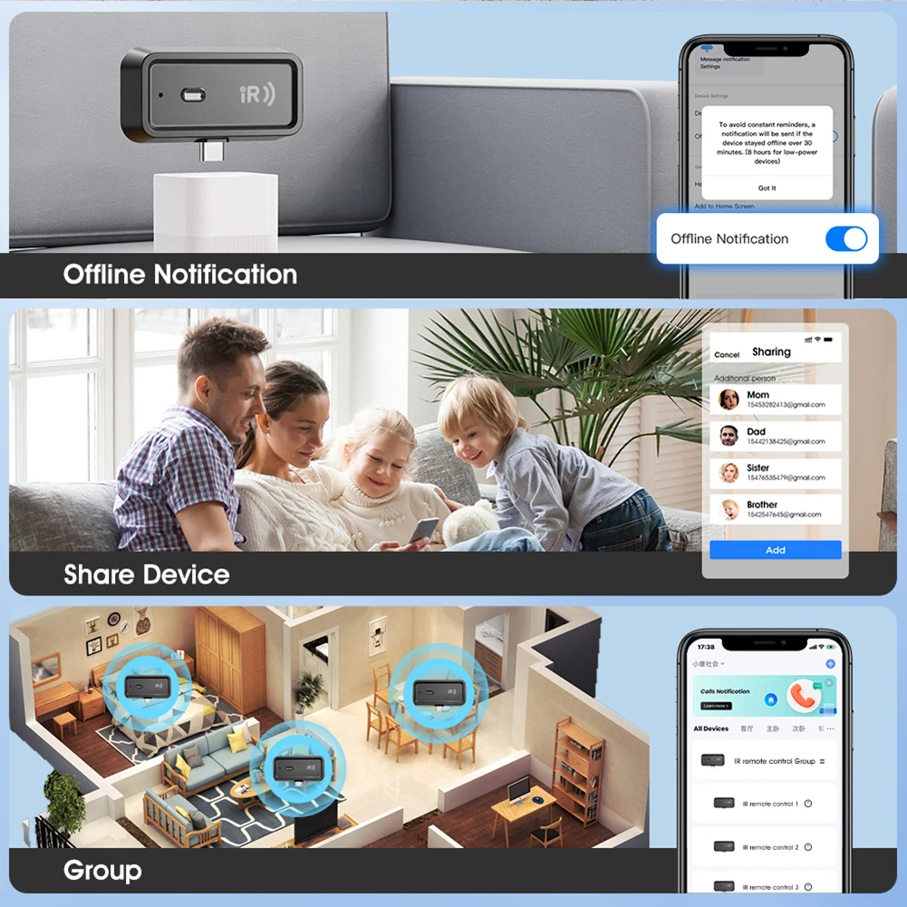 For Zigbee Infrared Universal Remote Controller Compatible with Alexa & Google Home Infrared Smart Control for Smart Home