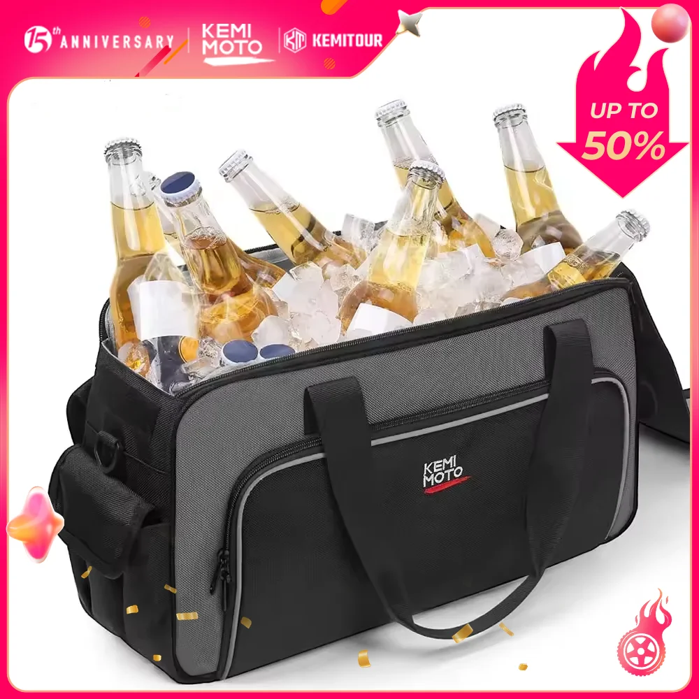 Alforja de motocicleta, bolsa de sillín enfriadora, enfriador suave Universal para Touring Cross con alforjas duras, bolsa de equipaje enfriadora de inserción