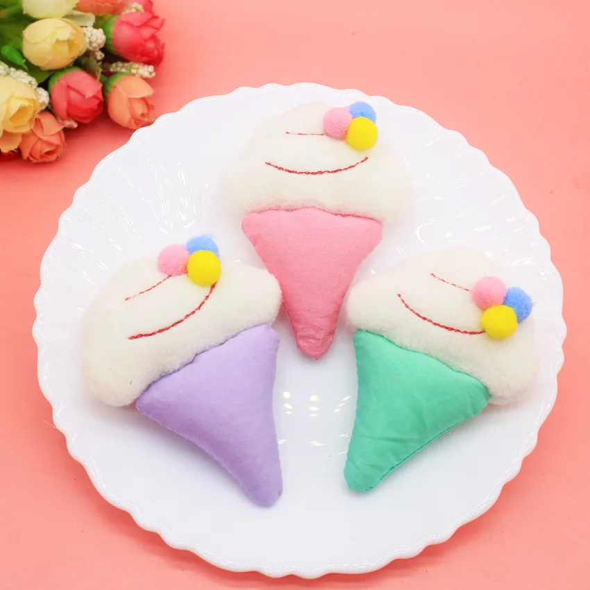 Ice Cream Popsicle Dolls Brooch for Girl, Clothes Badge Pins,  DIY Handmade Decoration Accessories, 10Pcs /Lot