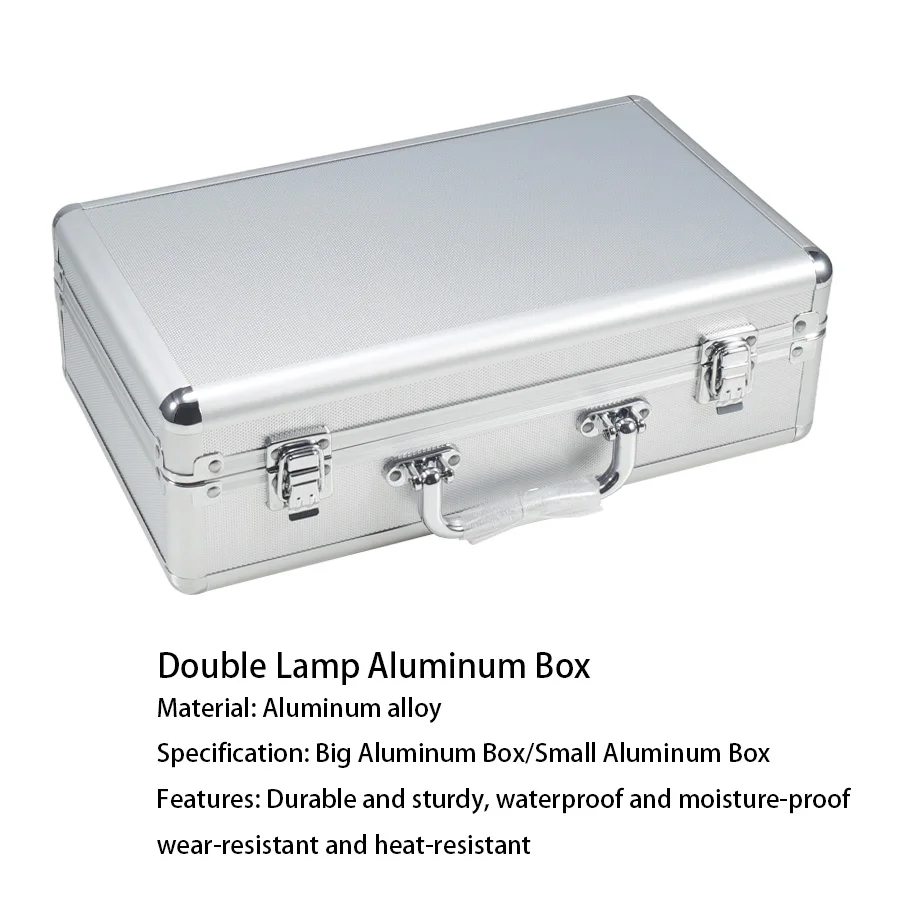 Aluminum Alloy Auitcase With Dual Lights Loupes Storage Box Waterproof and Moisture-Proof Wear-resistant and Drop Resistant
