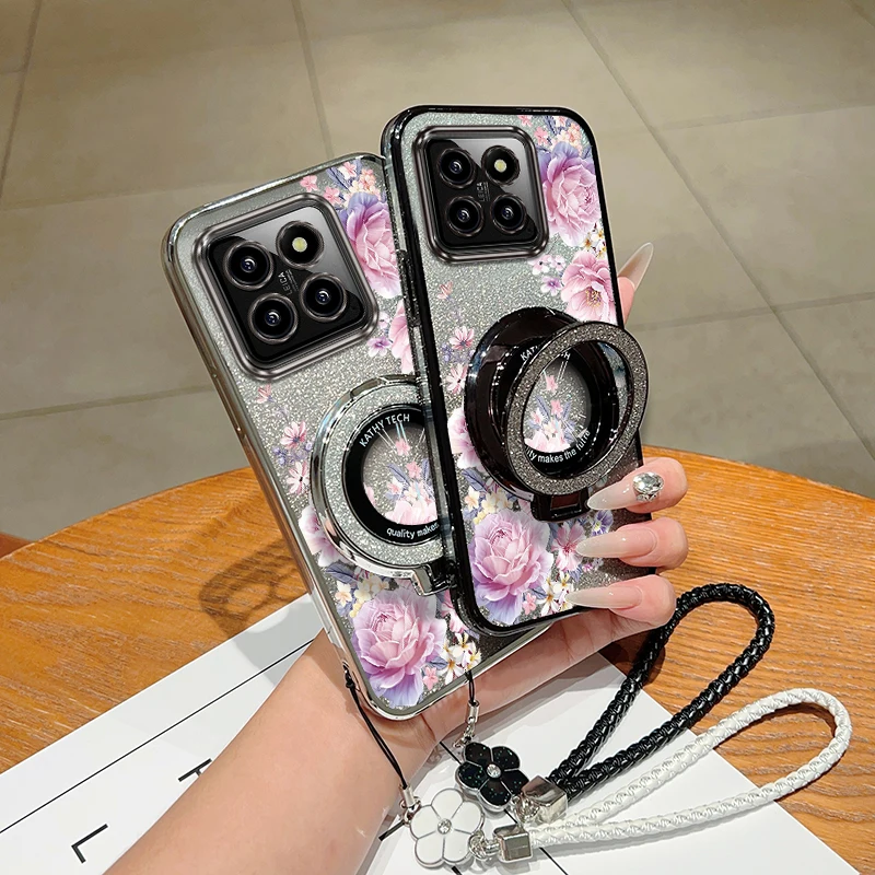 

Чехол-держатель для браслета с яркими цветами 14 для Xiaomi 15 15Pro 14 12 14T 13 11i 12T 14Pro 11 13Pro 11T 12Pro Cover