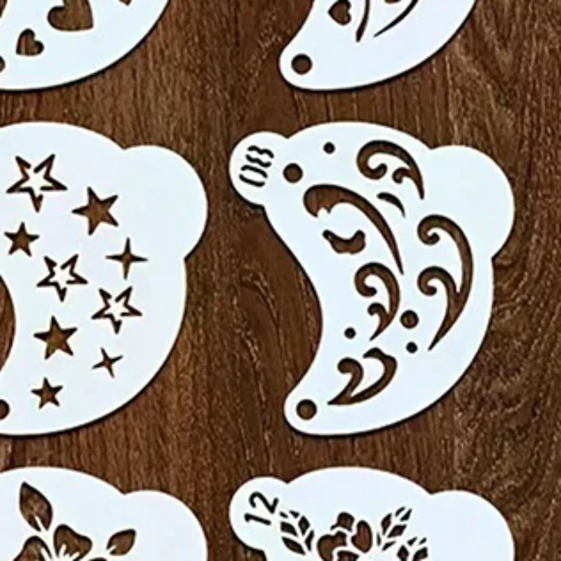 

16 шт., трафарет для татуировки, сделай сам, нарисованный вручную спрей, шаблон для татуировки бровей, танцевальная вечеринка, инструменты для макияжа, наклейка для красоты