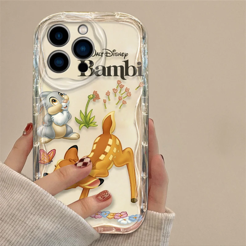 Bambi Thumper Friend Cute Phone case For Apple iPhone 15 14 13 12 11 Pro X XR XS Max Plus 8 7 Plus SE Wave Oil Cover