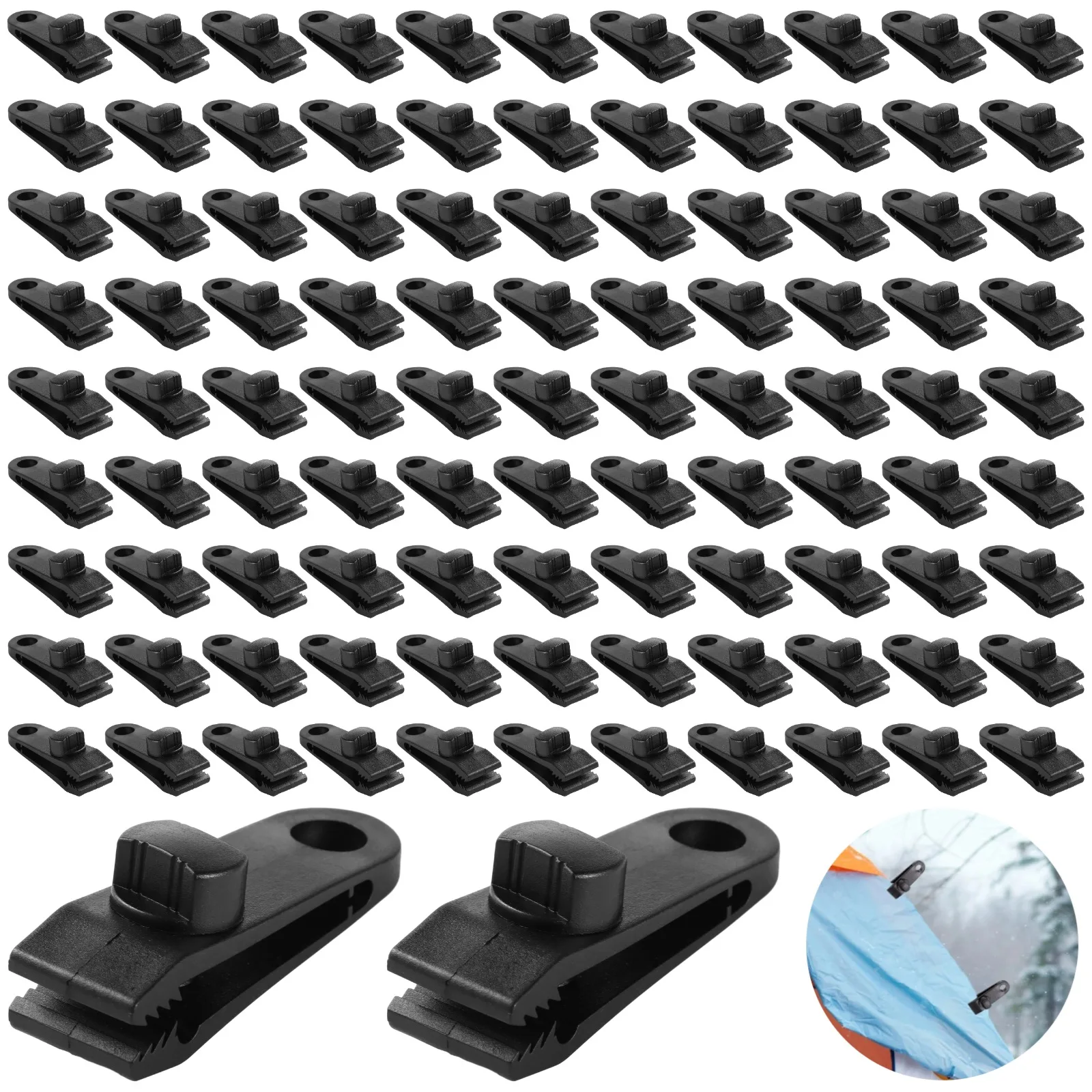 

100PCS Tarp Clips Thumb Screw Tent Clip Outdoor Tarp Clamps Fasteners For Camping Canopies Tents Swimming Pool Covers Car Covers