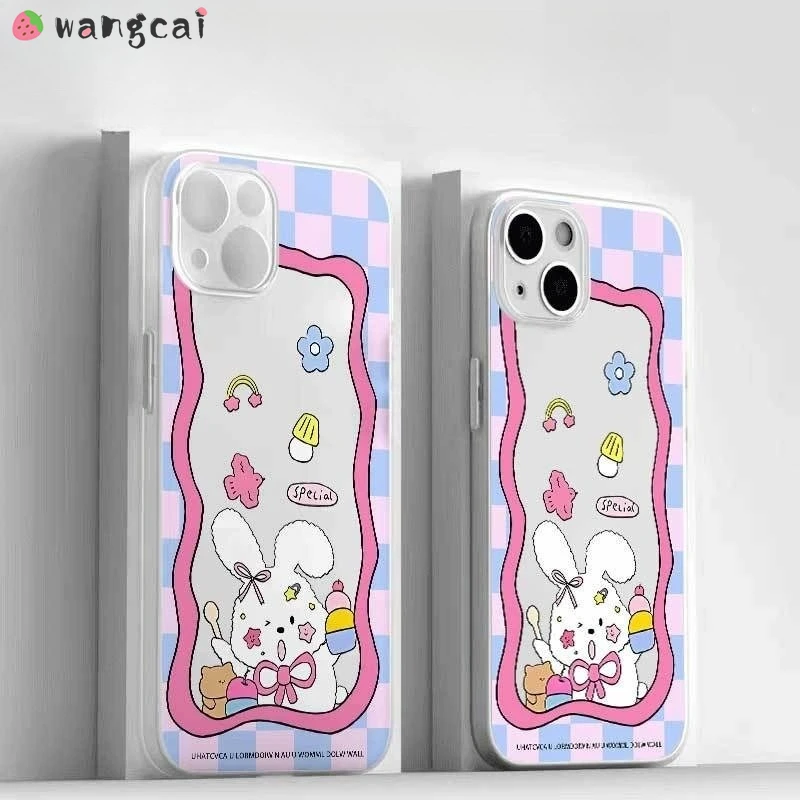 Cartoon Rabbit Ice Fog Phone Case For Samsung Galaxy A56 A55 A54 A53 Note 20 Ultra 10 Plus 9 5G 4G Anti-fall Soft Back Cover