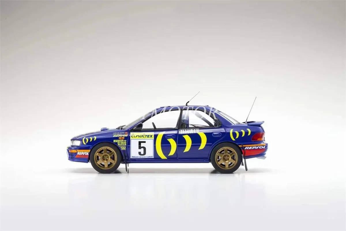 Kyosho 1/18 For Subaru Impreza 5# 1995 Monte-Carlo Diecast Model Car Toys Gifts Hobby Display Ornaments Collection