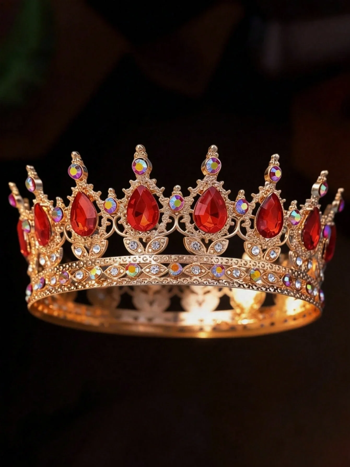 

1pc Elegant Women's Rhinestone Decor Crown Design Luxury Headpiece, Suitable For Royal Headwear Decoration,Wedding Hair