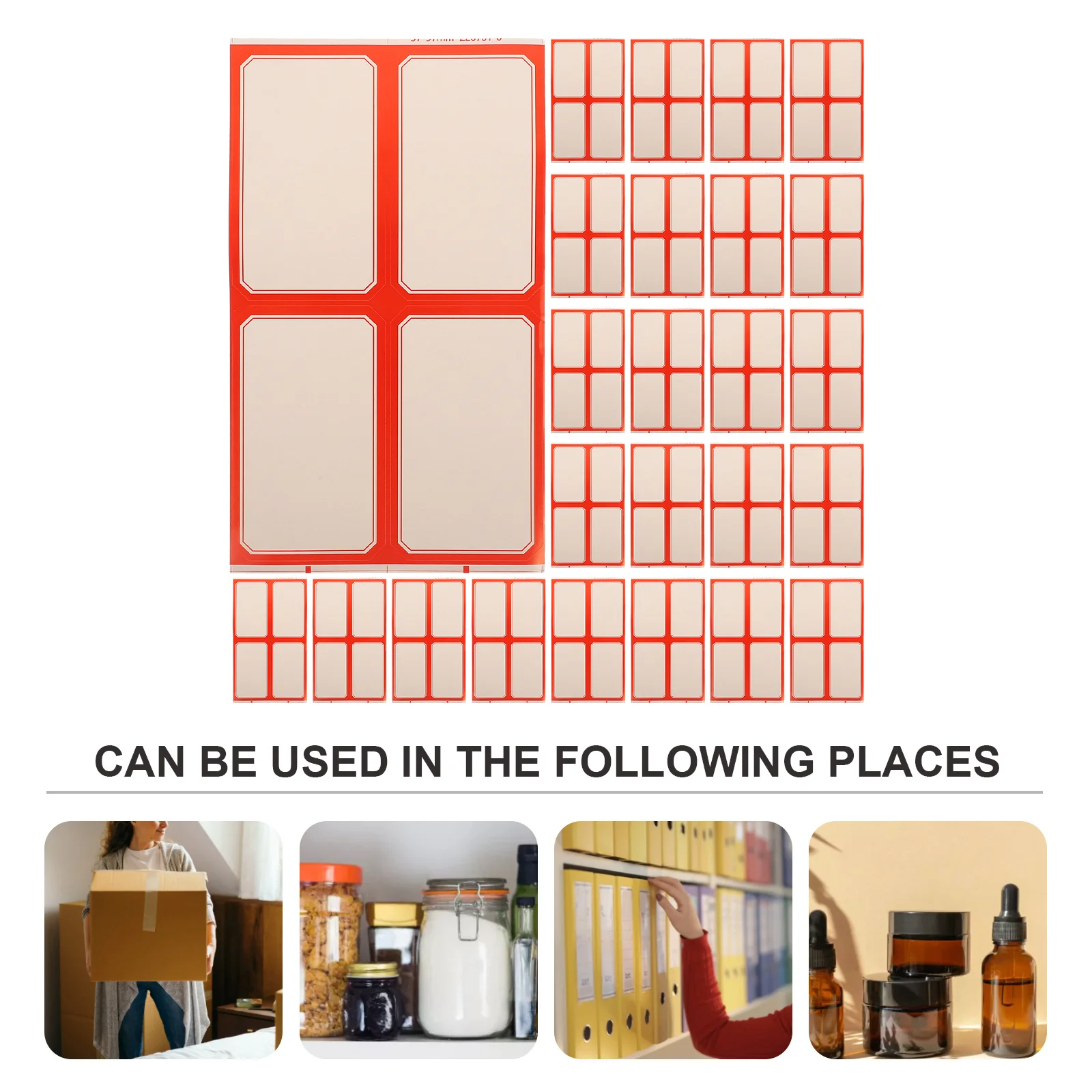 

100 Sheets Portable Classified Tags Multi-Function Name Stickers Writable Label Stickers for Organization Name Label