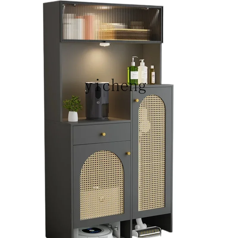 c9.21- Modern Minimalist Sideboard Cabinet Integrated Wall Sweeping Robot Storage Cabinet Vacuum Cleaner Storage Cabinet