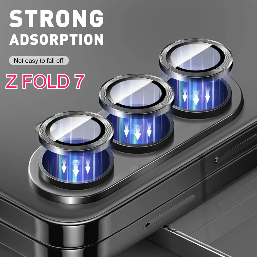 NEW Ultra HD Camera Protector Ring for 2025 Samsung Galaxy Z Flip Fold 7 6 5 4 3 Full Cover Lens Screen Tempered Glass Metal Cap