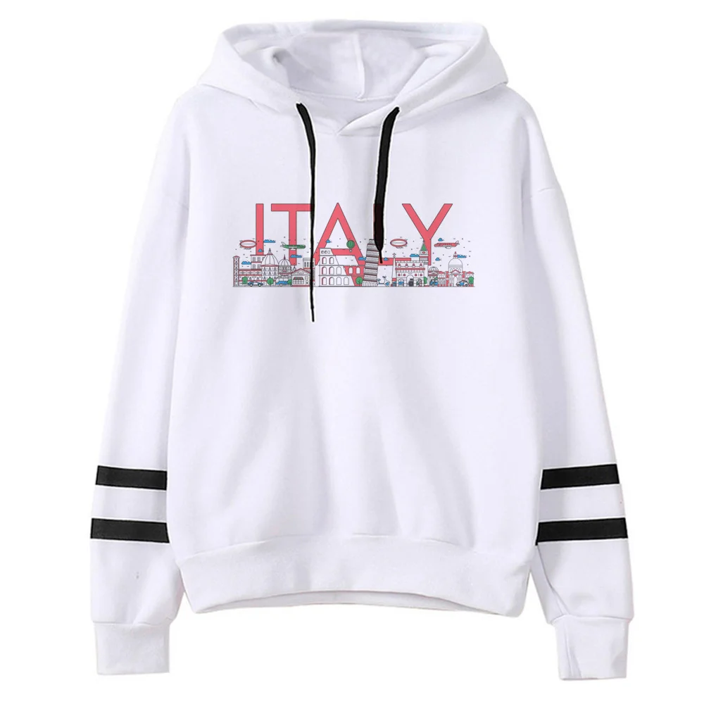 

Italy hoodies women Fleece Kawaii streetwear Korean style clothes female gothic pulls