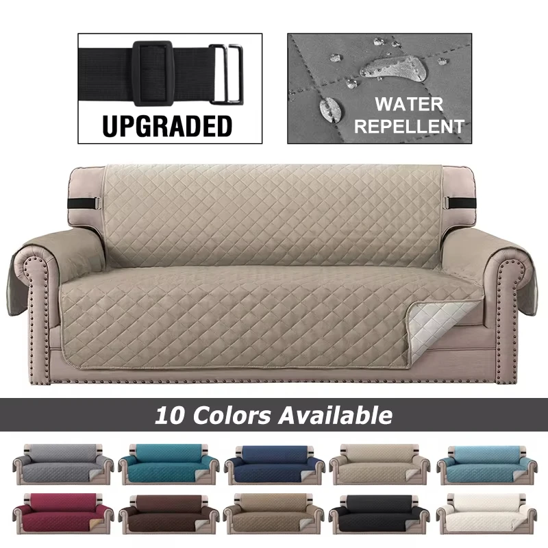 Waterproof Plaid Fabric Sofa Cover Anti-Slip Easy-going Sofa Covers Luxury Folding Living Room Sofas Slipcover for 1/2/3/4 Seat