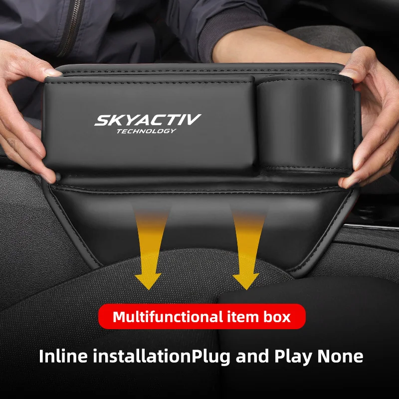 

Car Seat Gap Organizer for Mazda Skyactiv Axela Atenza CX3 CX5 CX8 Auto Console Crevice Filler Side Storage Box with Cup Holder